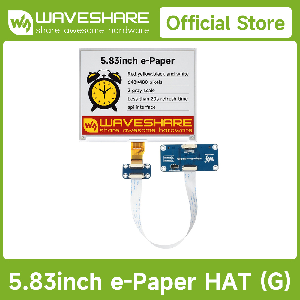 Display Epaper 2.9 - Waveshare 5.83inch E-Paper Display (G), E-ink